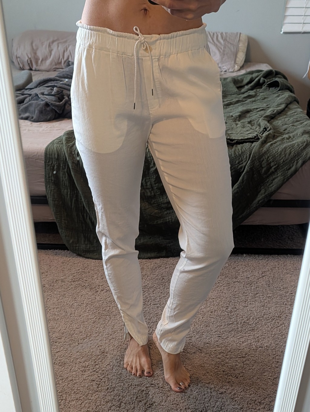 White Theory Drawstring Jogger Pants